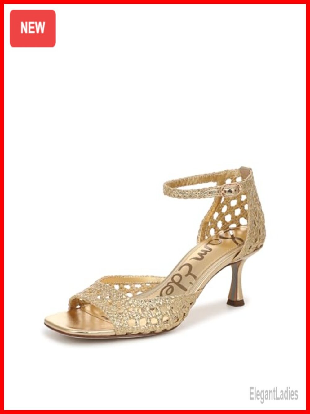 Faux Raffia Kitten Heel Sandals Open Toe Ankle Strap Dressy